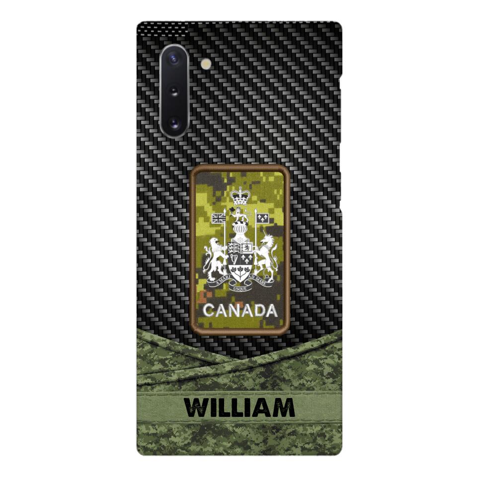 Personalized Canadian Soldier Phone Case Camo Printed 22MAY-HC09