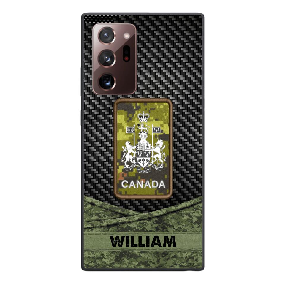 Personalized Canadian Soldier Phone Case Camo Printed 22MAY-HC09