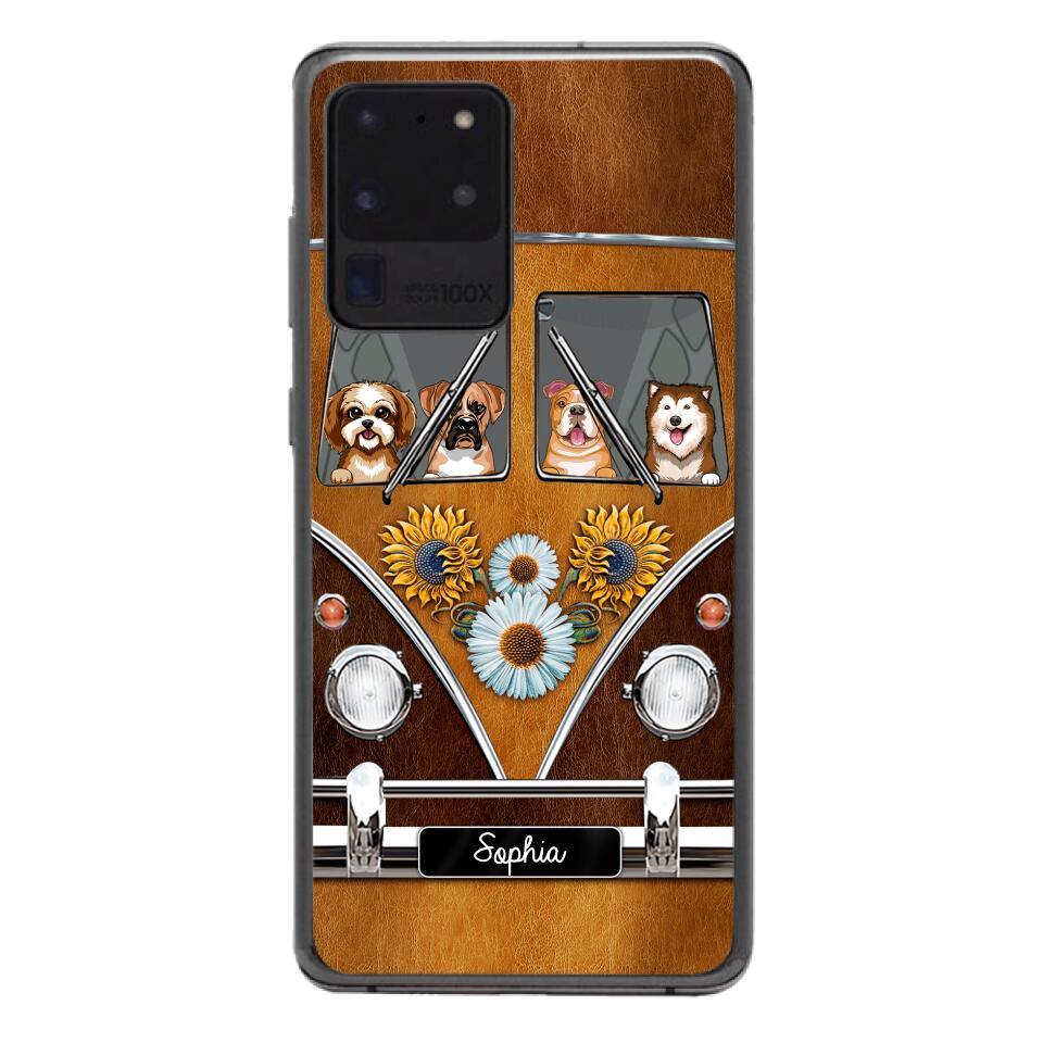 Personalized Dog Sunflower Phone Case Printed 22MAY-DT09