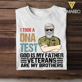 PERSONALIZED I TOOK A DNA TEST GOD IS MY FATHER AUSTRALIAN VETERANS ARE MY BROTHERS TSHIRT QTDT1105