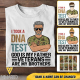 PERSONALIZED I TOOK A DNA TEST GOD IS MY FATHER AUSTRALIAN VETERANS ARE MY BROTHERS TSHIRT QTDT1105