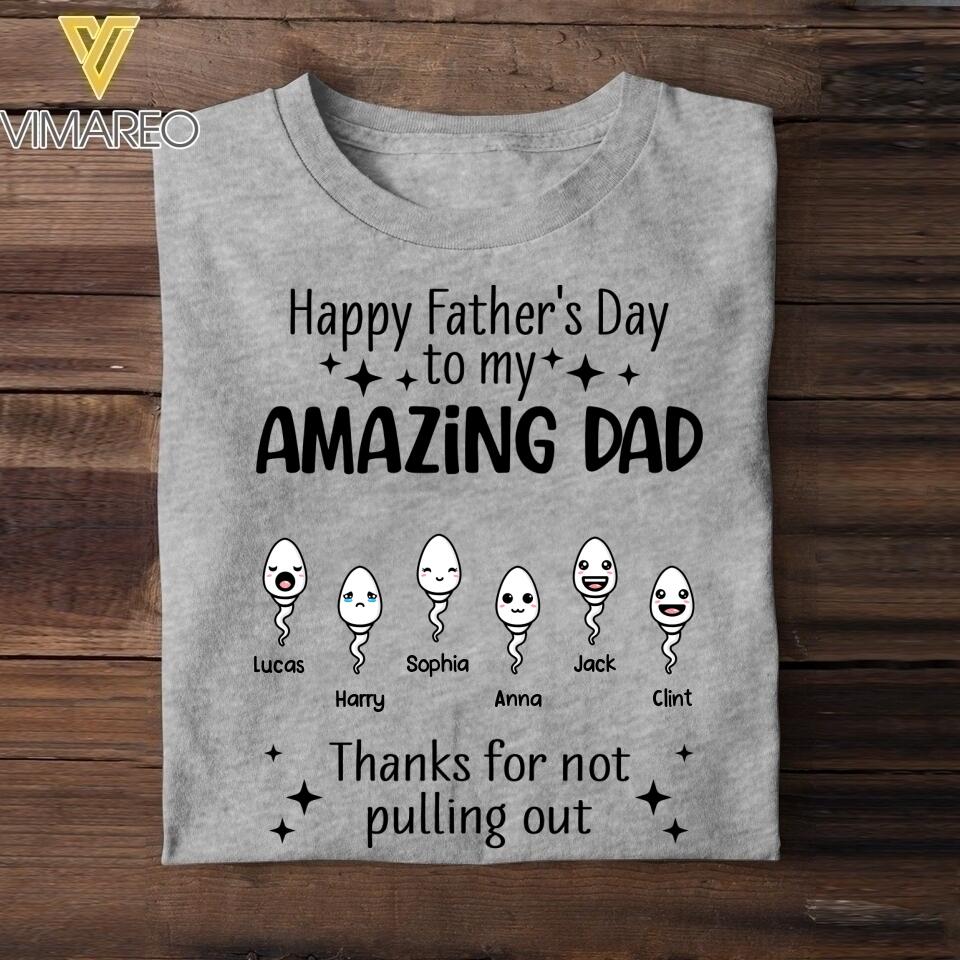Personalized Father's Day Tshirt Printed 22MAY-DT11