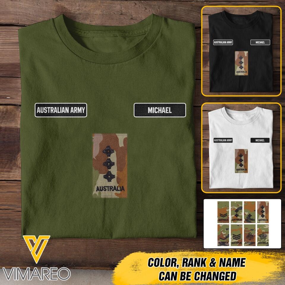 DH Personalized Australian Army Tshirt Printed DT1105