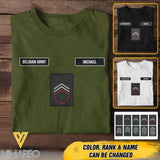 DH Personalized Belgian Army Tshirt Printed DT1205