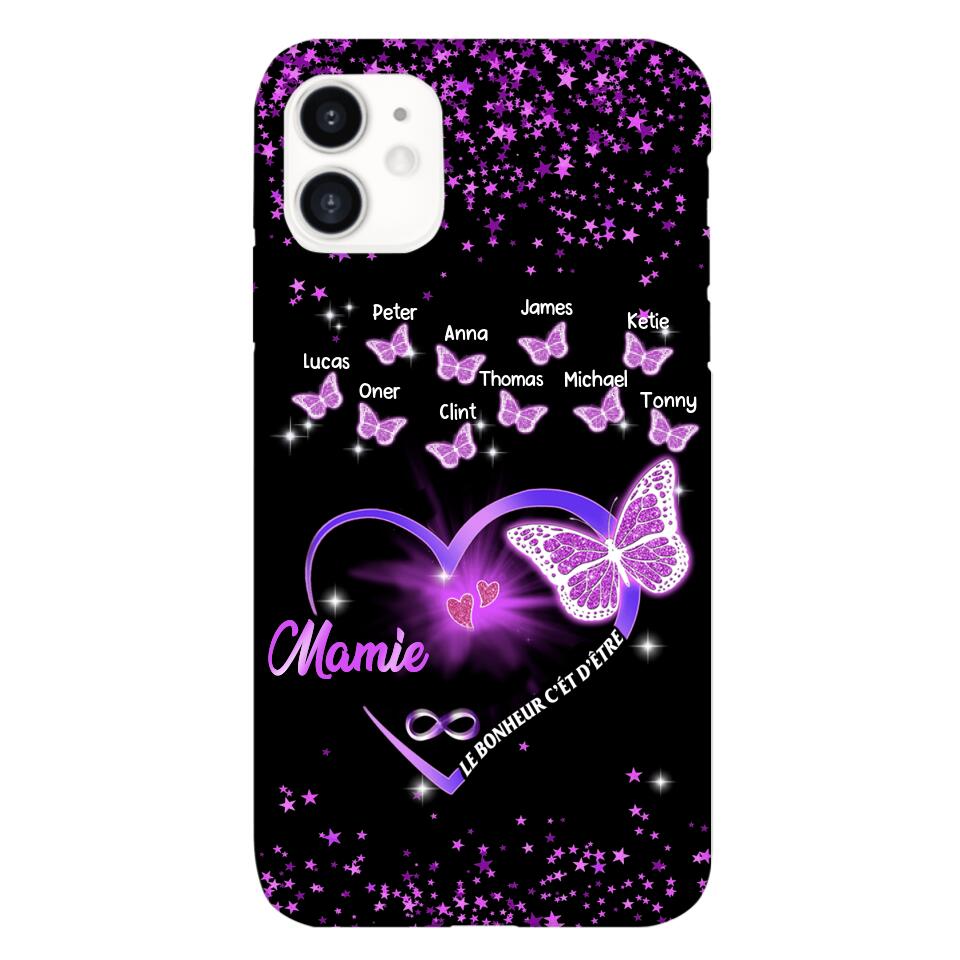Coque de téléphone Mamie Enfant personnalisée imprimée 22MAY-DT12