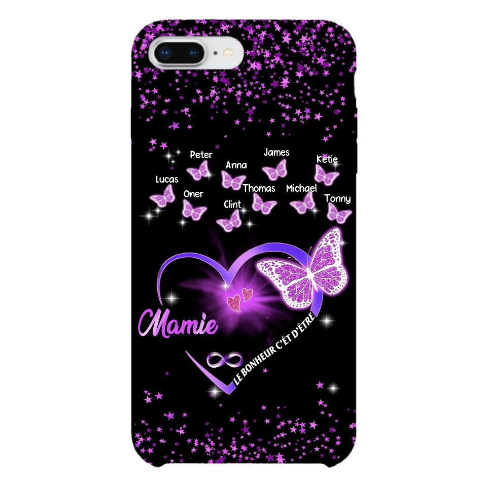 Coque de téléphone Mamie Enfant personnalisée imprimée 22MAY-DT12