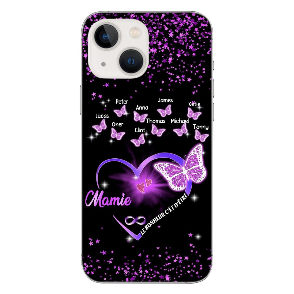 Coque de téléphone Mamie Enfant personnalisée imprimée 22MAY-DT12