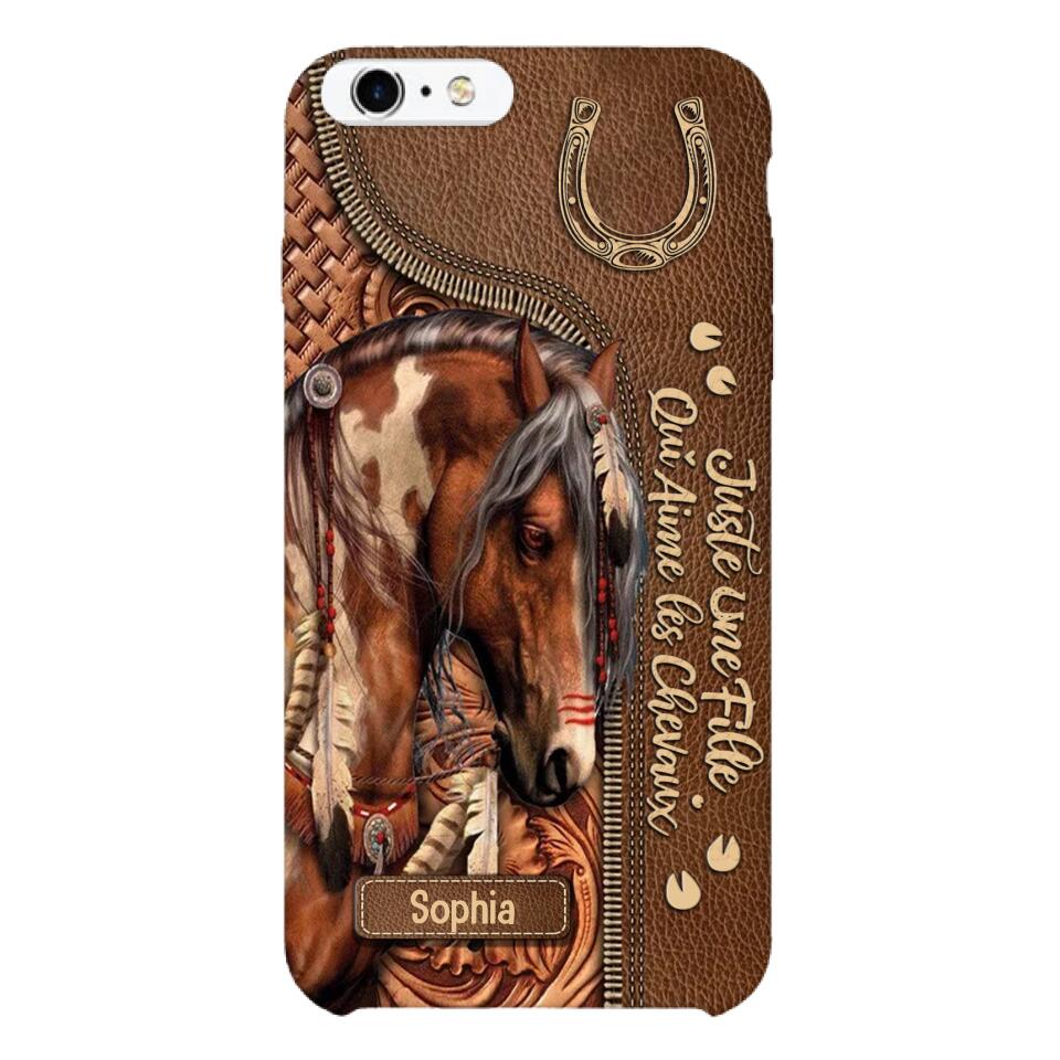 Coque de téléphone personnalisée Amoureux des chevaux imprimée 22MAY-HQ12