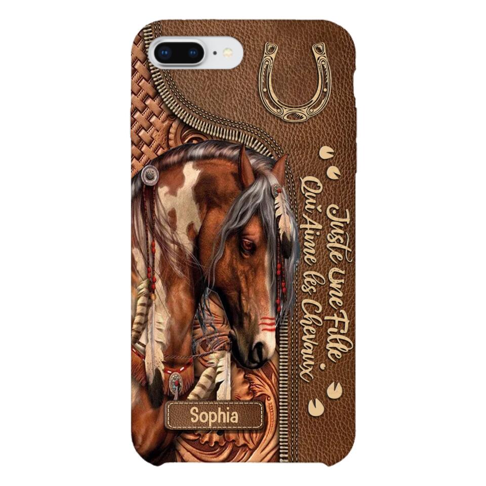 Coque de téléphone personnalisée Amoureux des chevaux imprimée 22MAY-HQ12