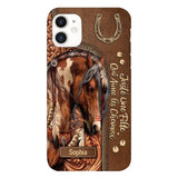 Coque de téléphone personnalisée Amoureux des chevaux imprimée 22MAY-HQ12