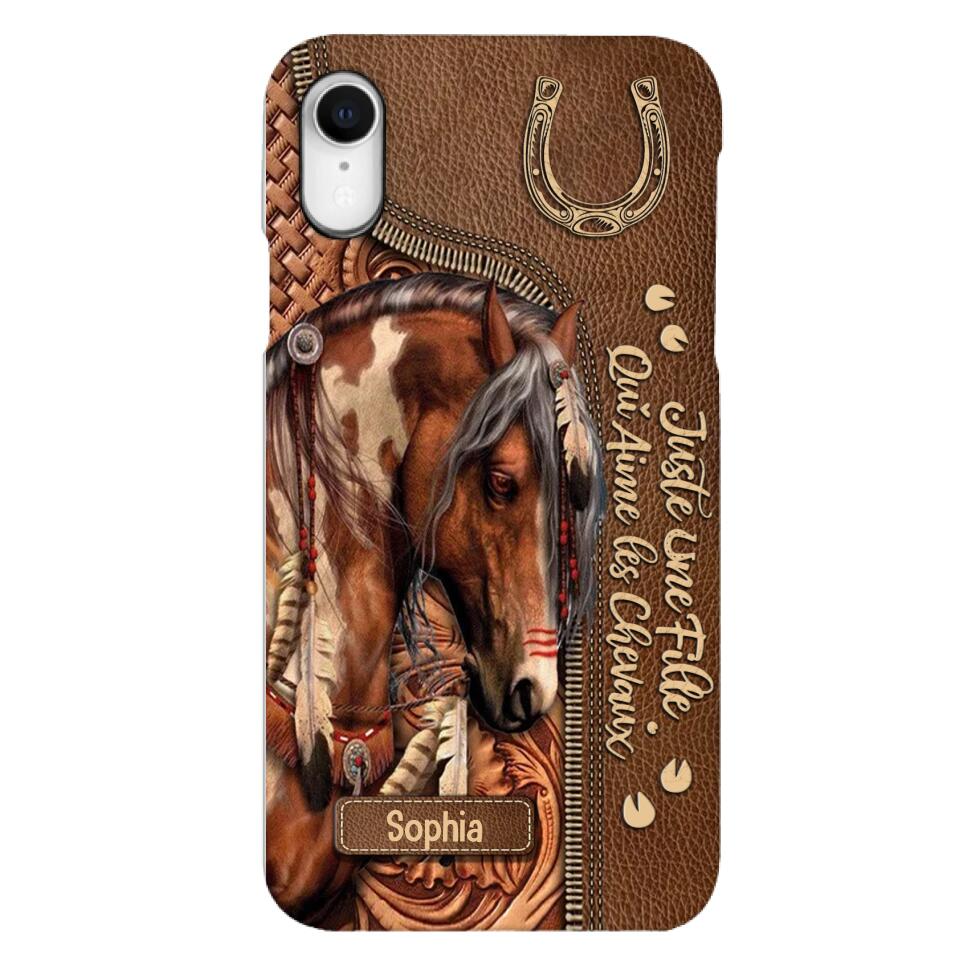 Coque de téléphone personnalisée Amoureux des chevaux imprimée 22MAY-HQ12