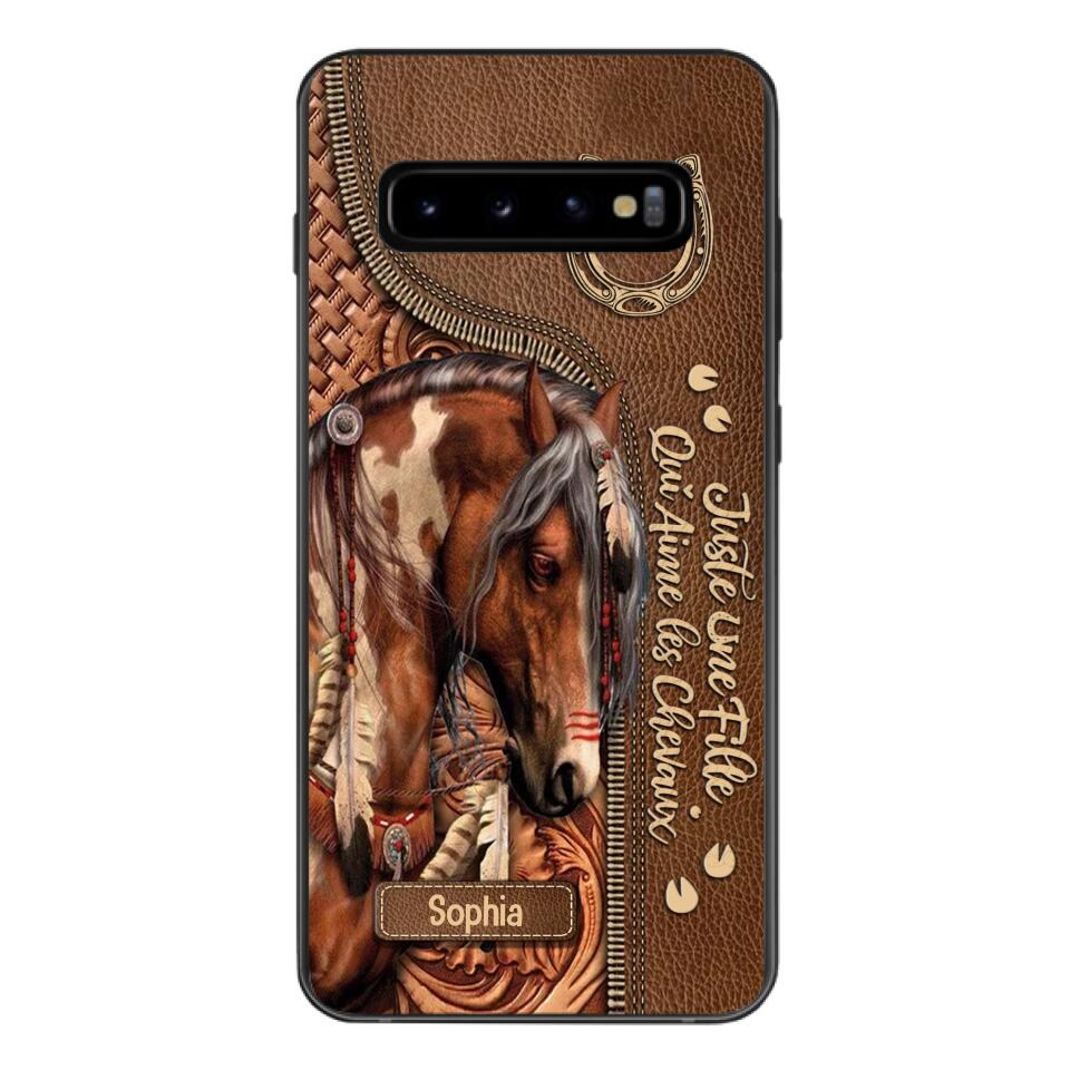 Coque de téléphone personnalisée Amoureux des chevaux imprimée 22MAY-HQ12