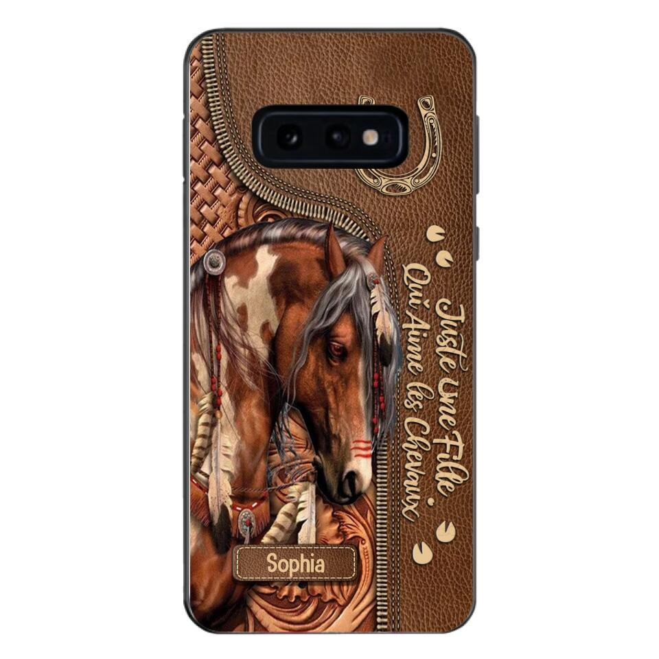 Coque de téléphone personnalisée Amoureux des chevaux imprimée 22MAY-HQ12
