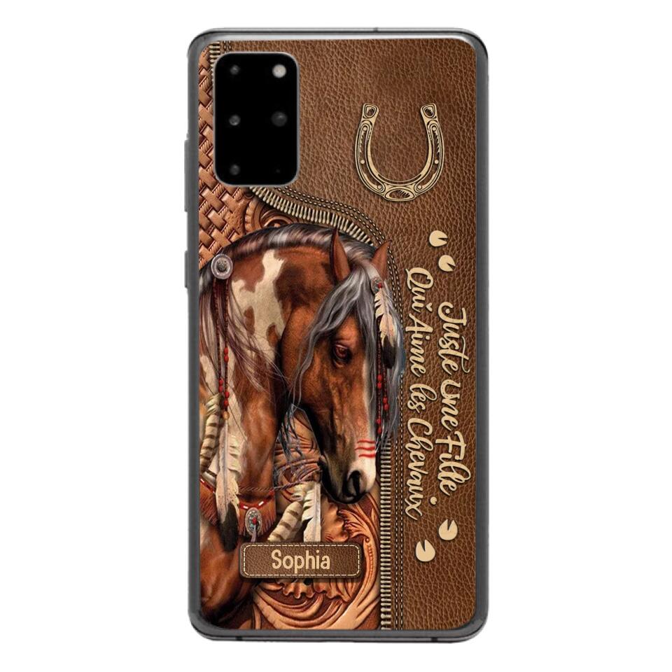 Coque de téléphone personnalisée Amoureux des chevaux imprimée 22MAY-HQ12