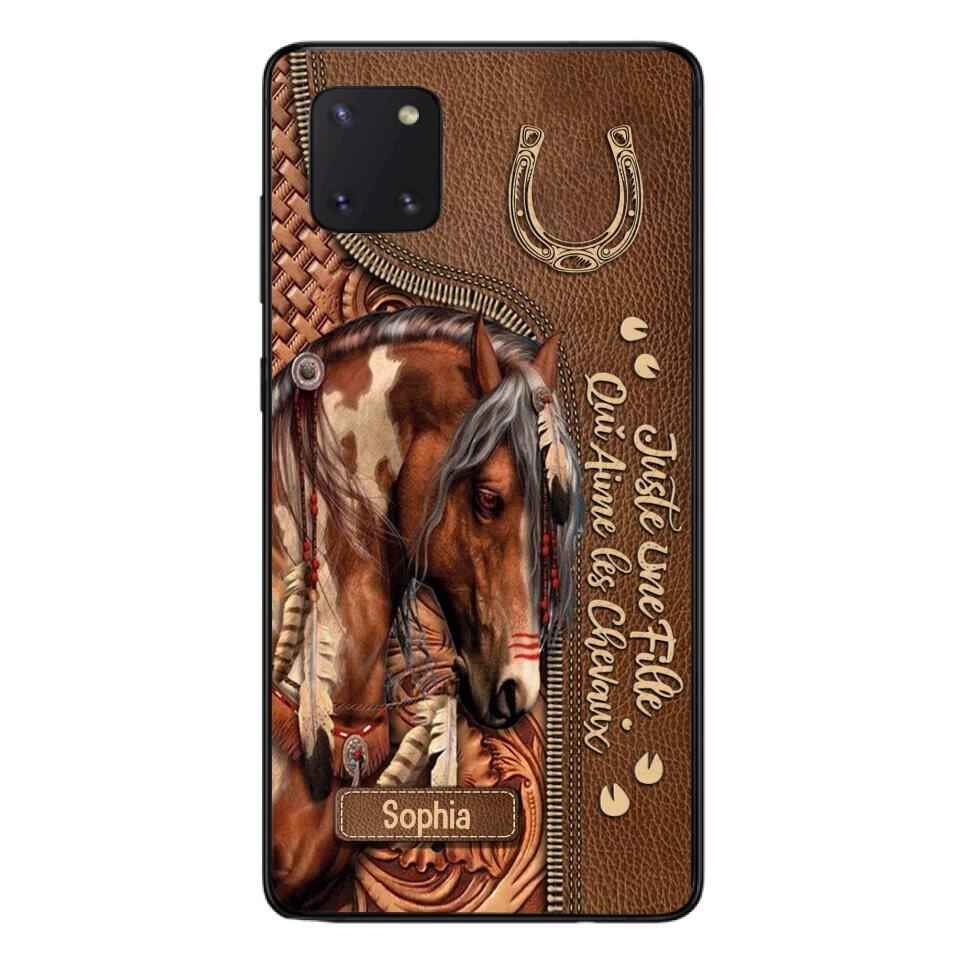 Coque de téléphone personnalisée Amoureux des chevaux imprimée 22MAY-HQ12