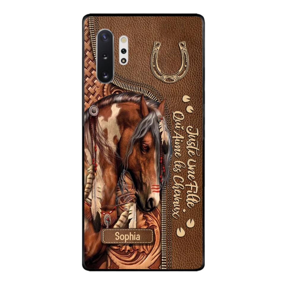 Coque de téléphone personnalisée Amoureux des chevaux imprimée 22MAY-HQ12