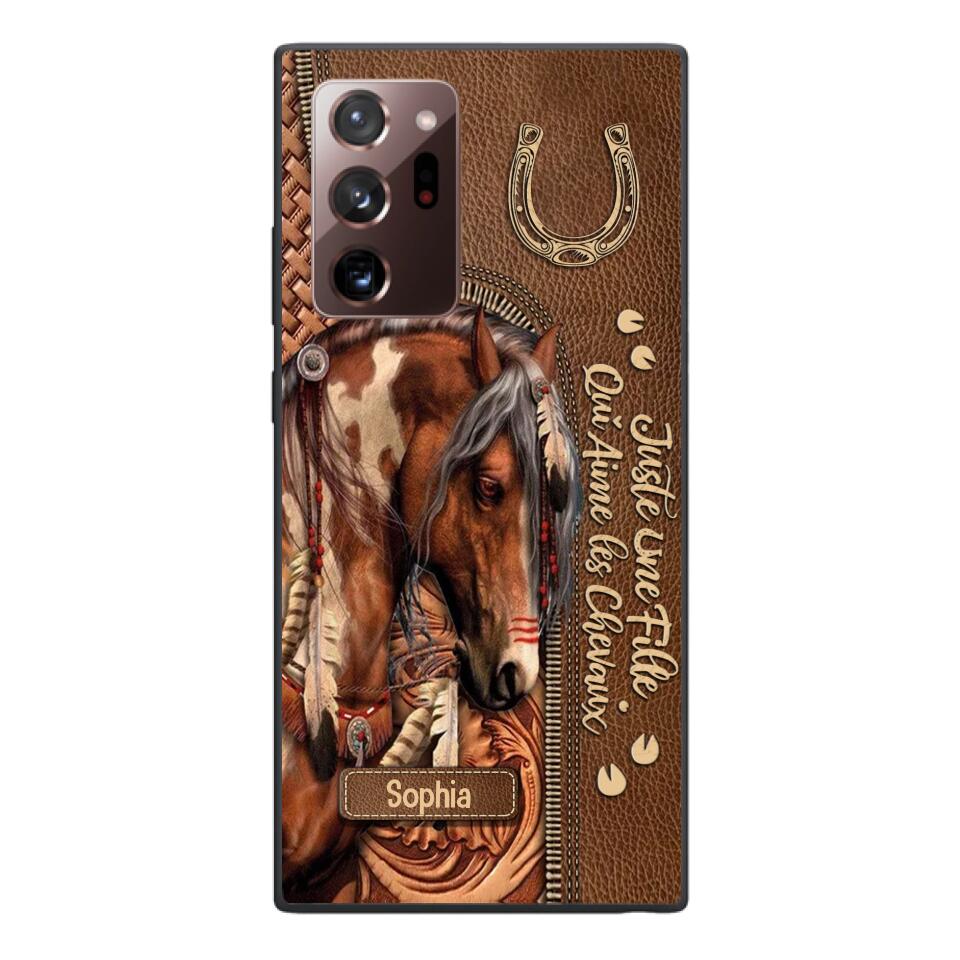 Coque de téléphone personnalisée Amoureux des chevaux imprimée 22MAY-HQ12
