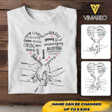 PERSONALIZED AUNT FAMILY KID NAME HAND TSHIRT NQHC1205