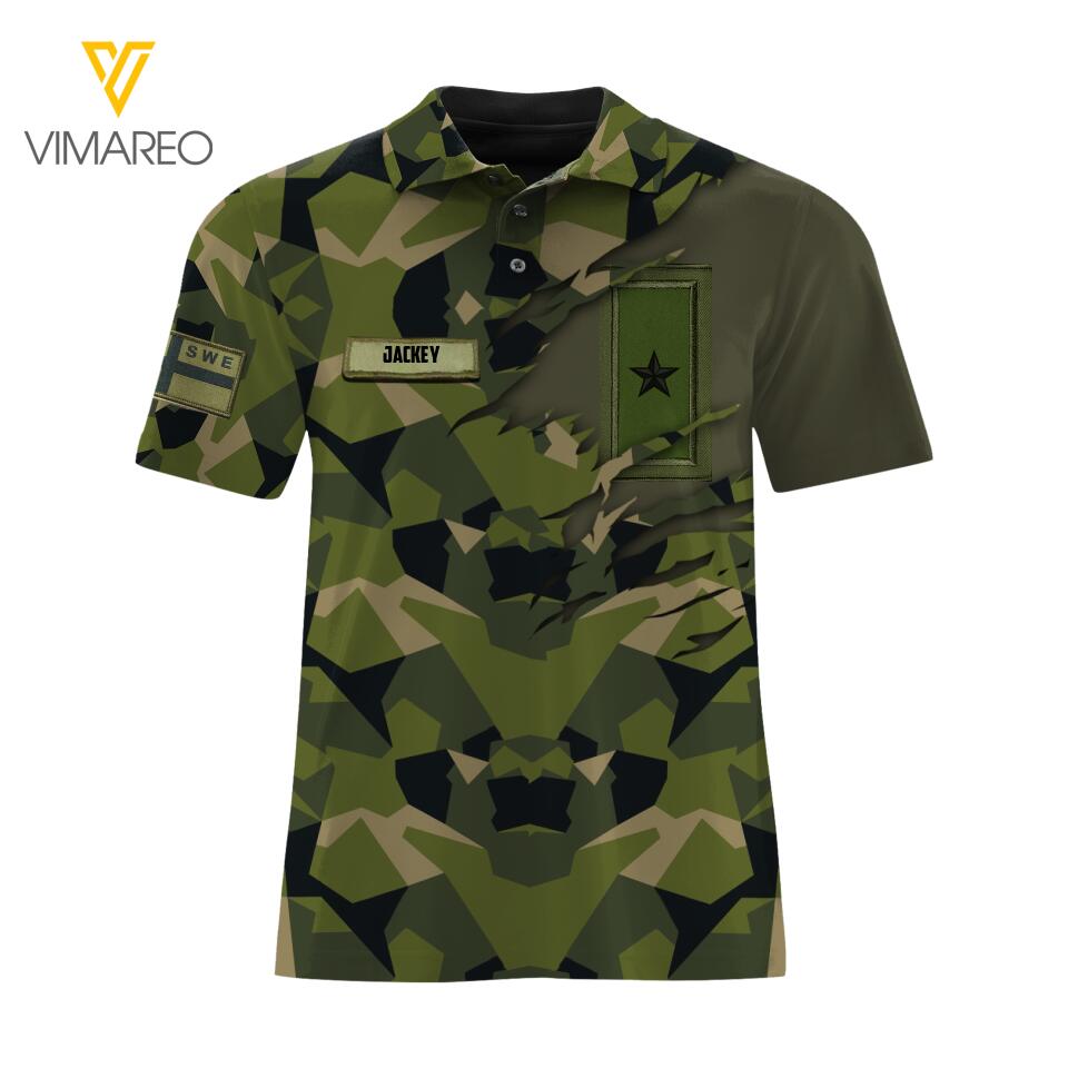 Dh Swedish Army Hawaii Shirt Printed HQ1205