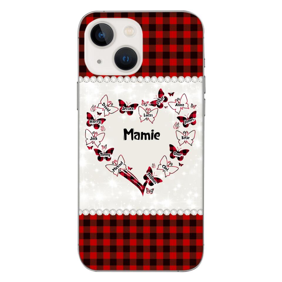 Coque de téléphone Mamie Enfant personnalisée imprimée 22MAY-HC12