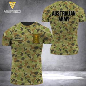 DH Personalized Australian Soldier Tshirt 3D Printed HQ1305