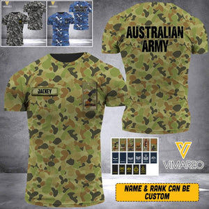 DH Personalized Australian Soldier Tshirt 3D Printed HQ1305