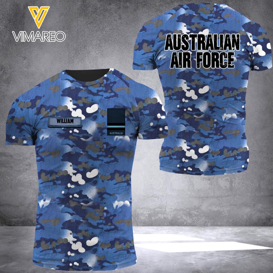 DH Personalized Australian Soldier Tshirt 3D Printed HQ1305