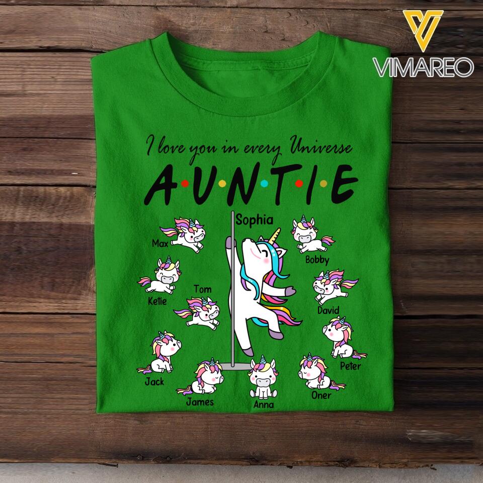 DH Personalized Auntie Tshirt Printed HC1305