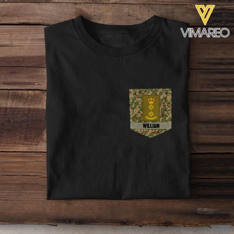 Personalized Australian Soldier Tshirt Printed 22MAY-NN13
