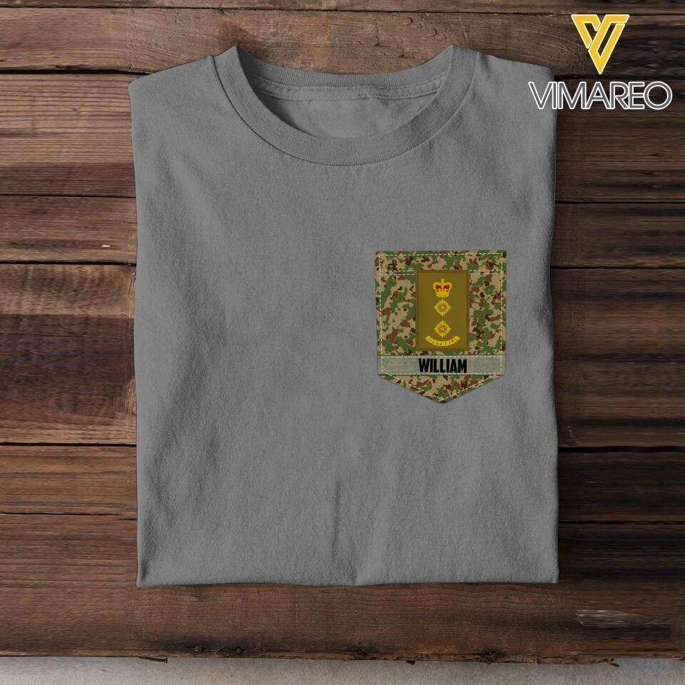 Personalized Australian Soldier Tshirt Printed 22MAY-NN13