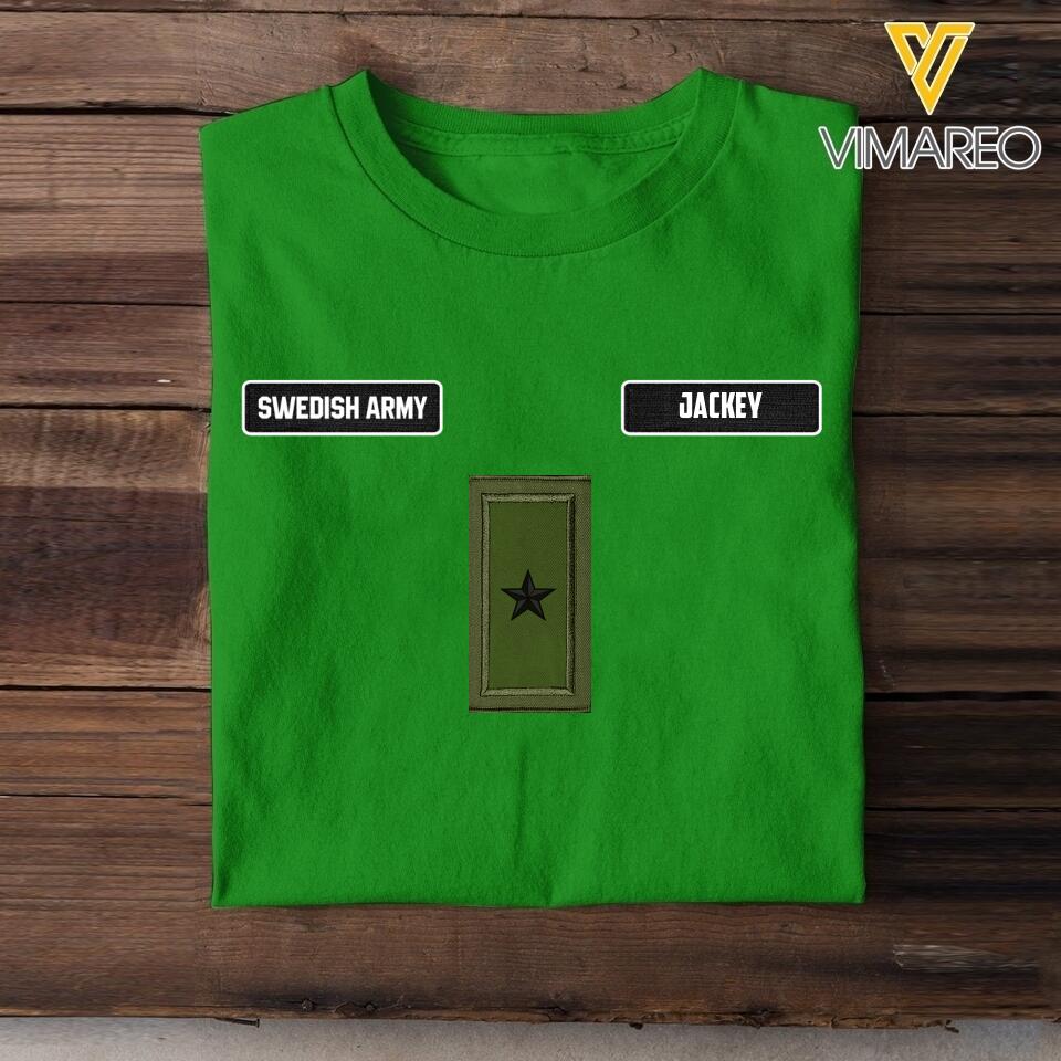 DH Personalized Swedish Soldier Tshirt Printed DT1605