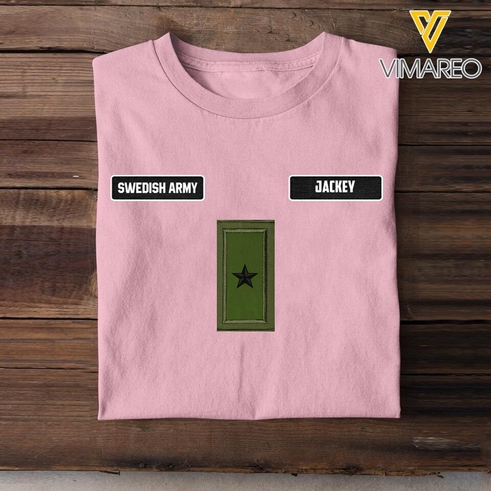 DH Personalized Swedish Soldier Tshirt Printed DT1605