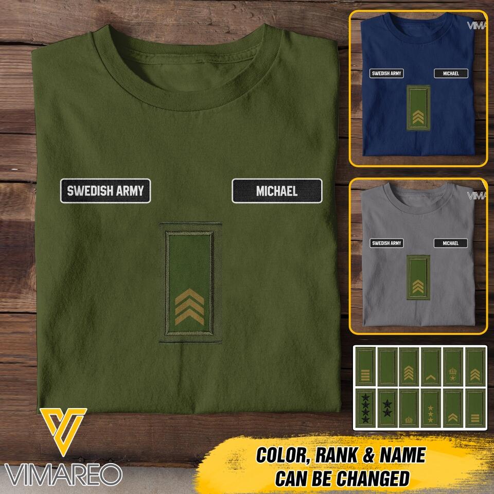 DH Personalized Swedish Soldier Tshirt Printed DT1605