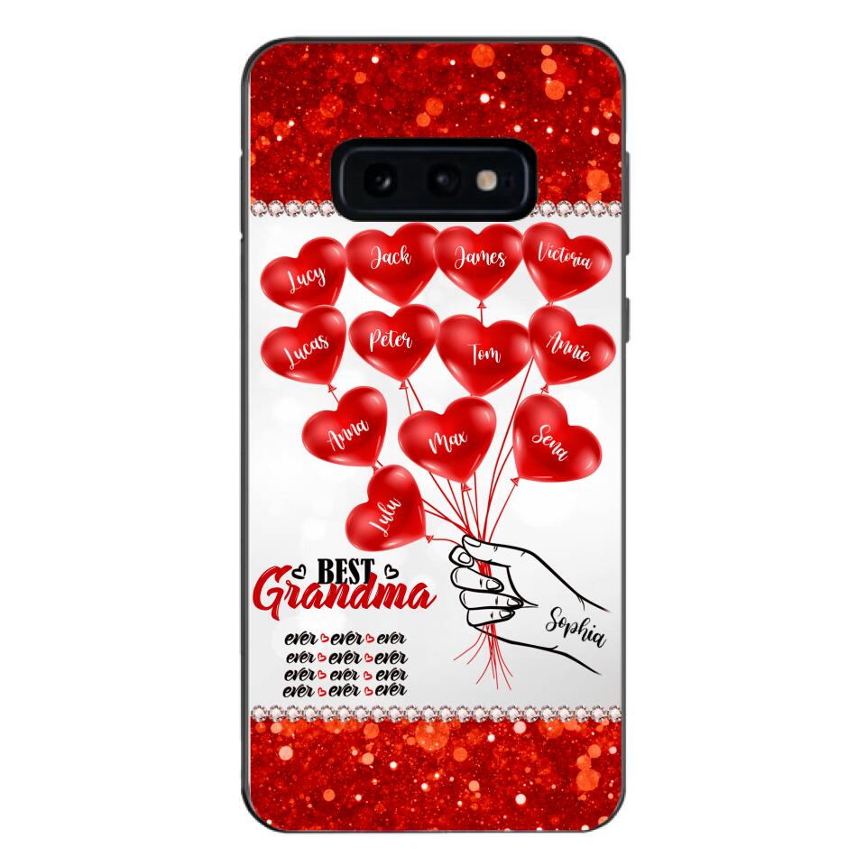 PERSONALIZED BEST GRANDMA EVER KID NAME BALLOONS PHONECASE QTHC1605