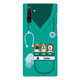 Personalized Nurse Love Dog Phone Case Printed 22MAY-HQ16
