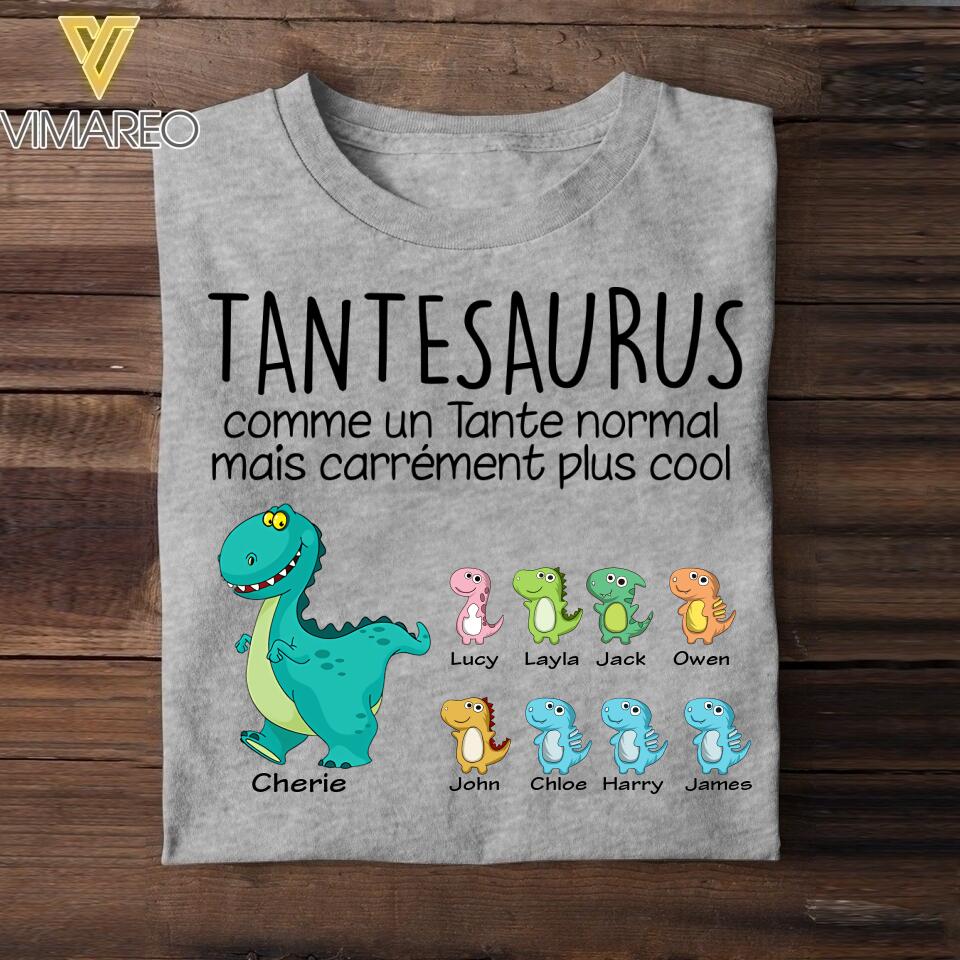 Personalized Tantesaurus French Tshirt Printed 22MAY-LN16