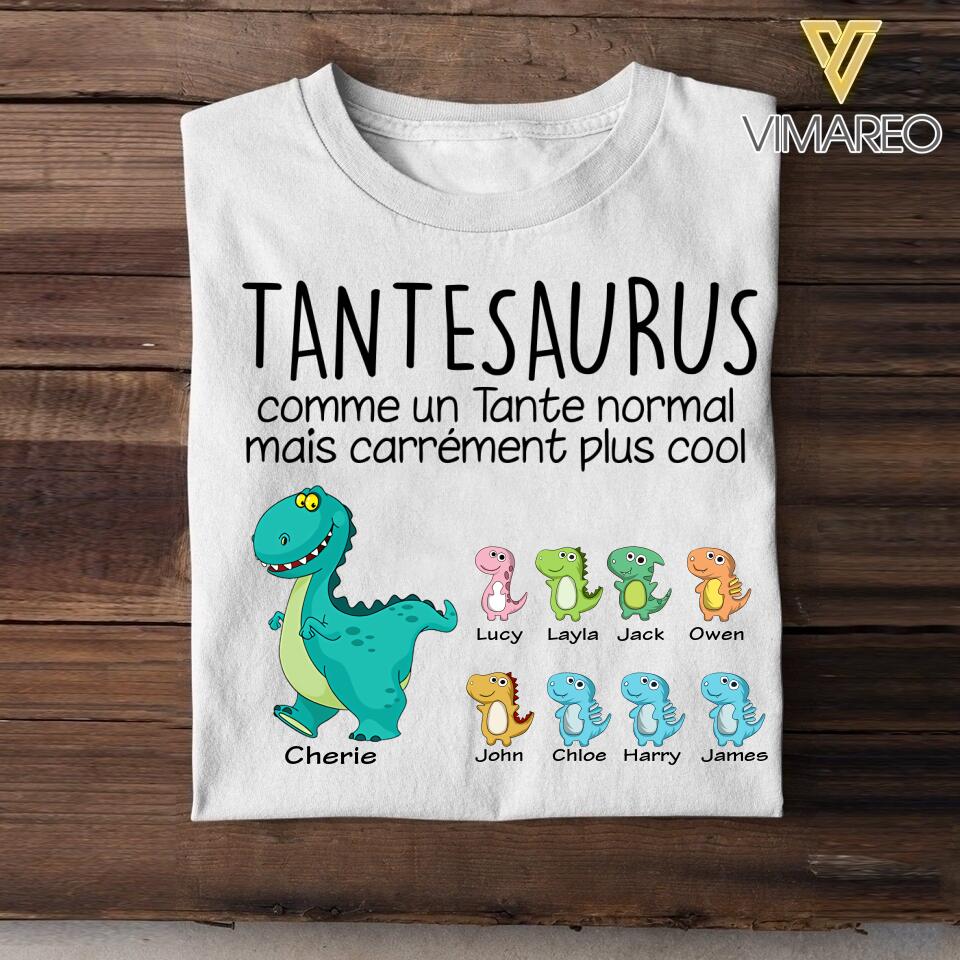 Personalized Tantesaurus French Tshirt Printed 22MAY-LN16