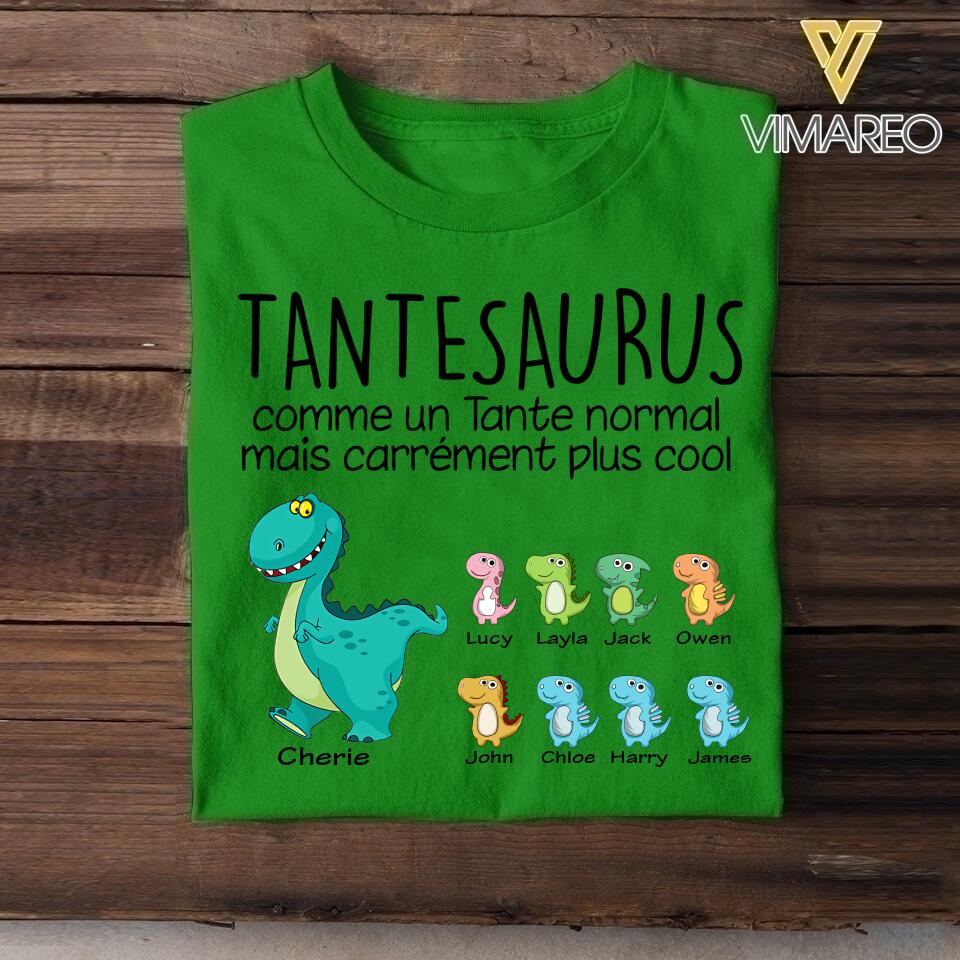 Personalized Tantesaurus French Tshirt Printed 22MAY-LN16