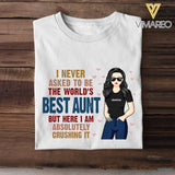 PERSONALIZED THE WORLD'S BEST AUNT TSHIRT NQTN1605