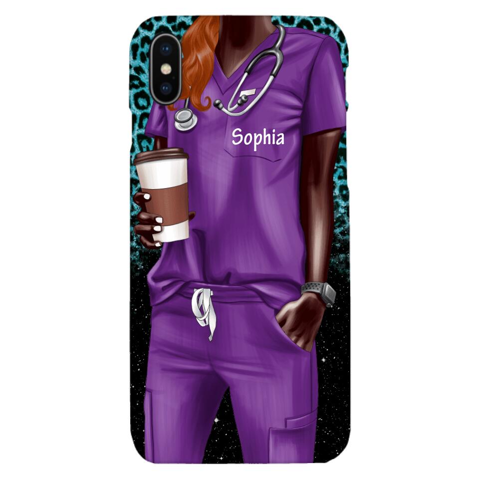 Personalized Nurse Phone Case Printed 22MAY-LN17