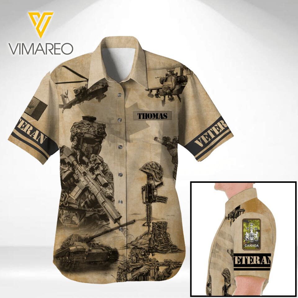 DH Canadian Army Hawaii Shirt Printed DT1705
