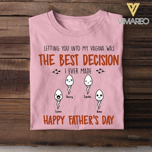 Personalized The Best Decision Happy Father's Day Tshirt Printed NQHC1705