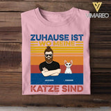 Personalized Zuhause Ist Wo Meine Katze Sind Tshirt Printed QTDT1705