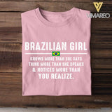 DH Personalized Brazilian Girl Tshirt Printed DT1805