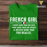 DH Personalized French Girl Tshirt Printed DT1805