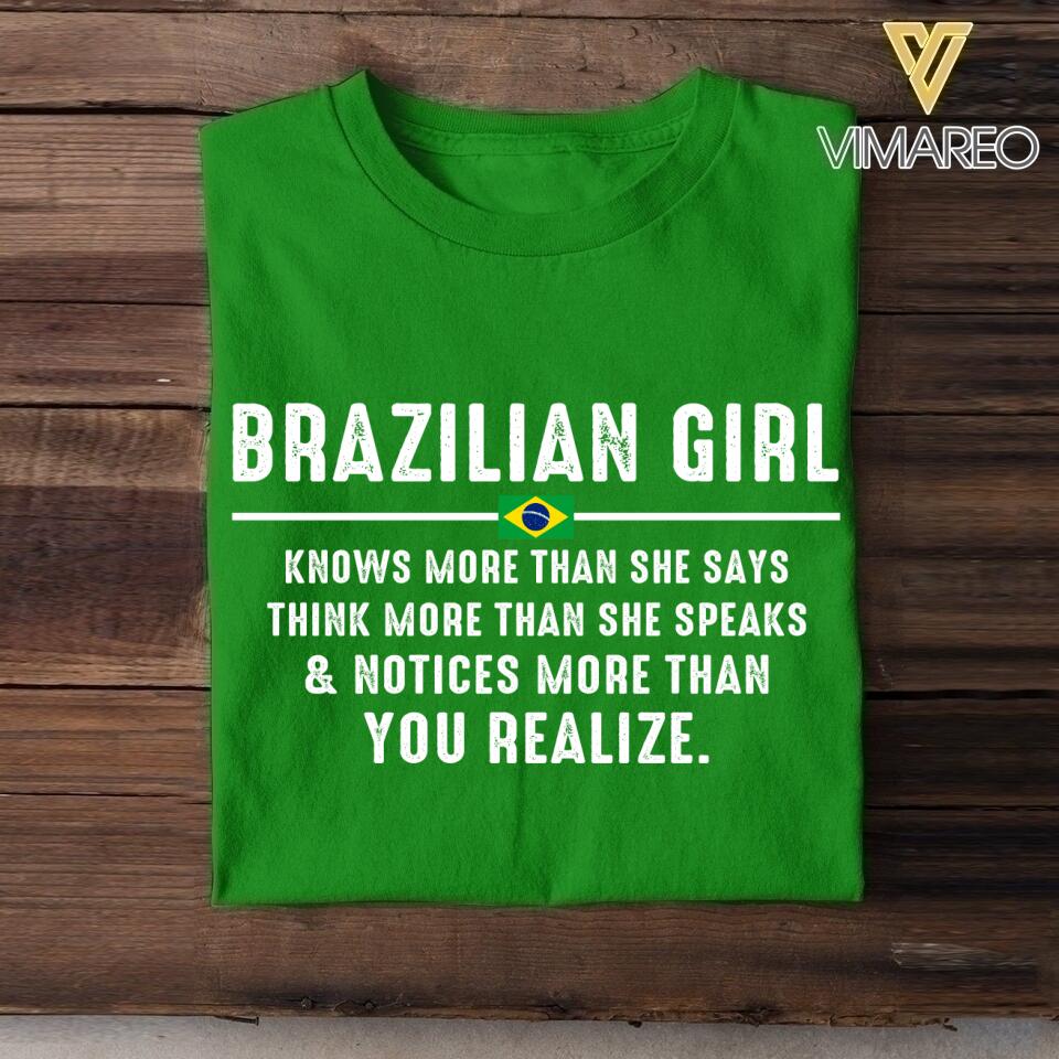 DH Personalized Brazilian Girl Tshirt Printed DT1805