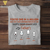 PERSONALIZED YOU'RE ONE IN A MILLION HAPPY FATHER'S DAY TSHIRT NQHC1605