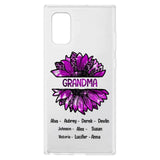 PERSONALIZED GRANDMA KID NAME SUNFLOWER SILICON PHONECASE QTTN2105