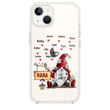 PERSONALIZED TRANSPARENT SILICONE PHONECASE GRANDMA KIDS