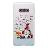 PERSONALIZED TRANSPARENT SILICONE PHONECASE GRANDMA KIDS